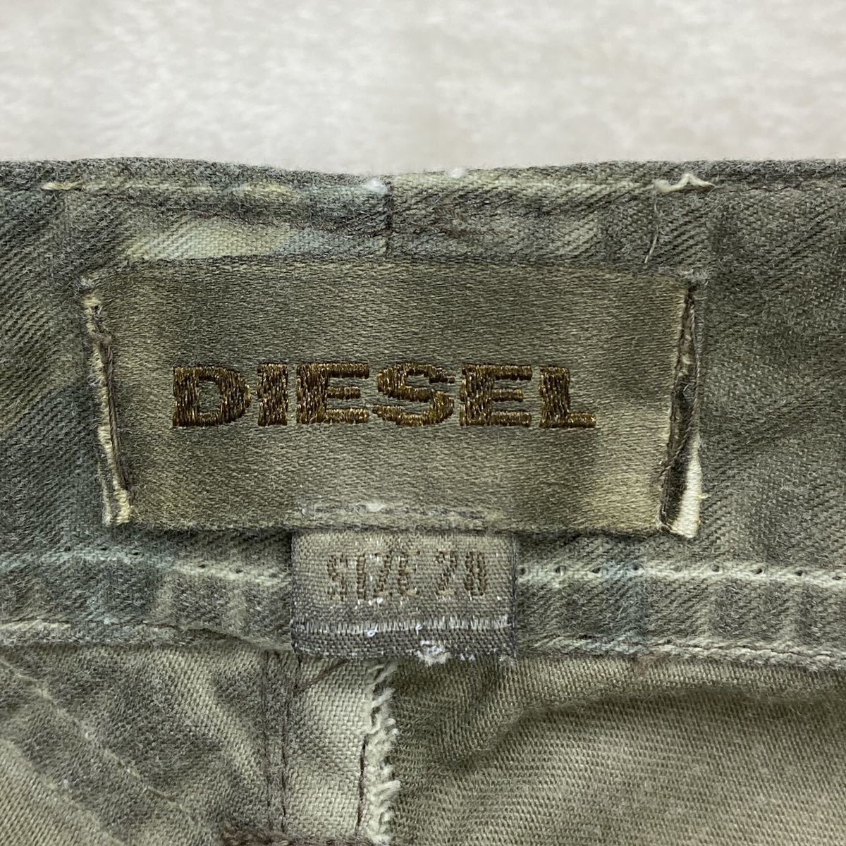 Q835 DIESEL ディーゼル 正規品 迷彩 カモフラ カーゴ パンツ チノパン パンツ メンズ グリーン 緑 28!!