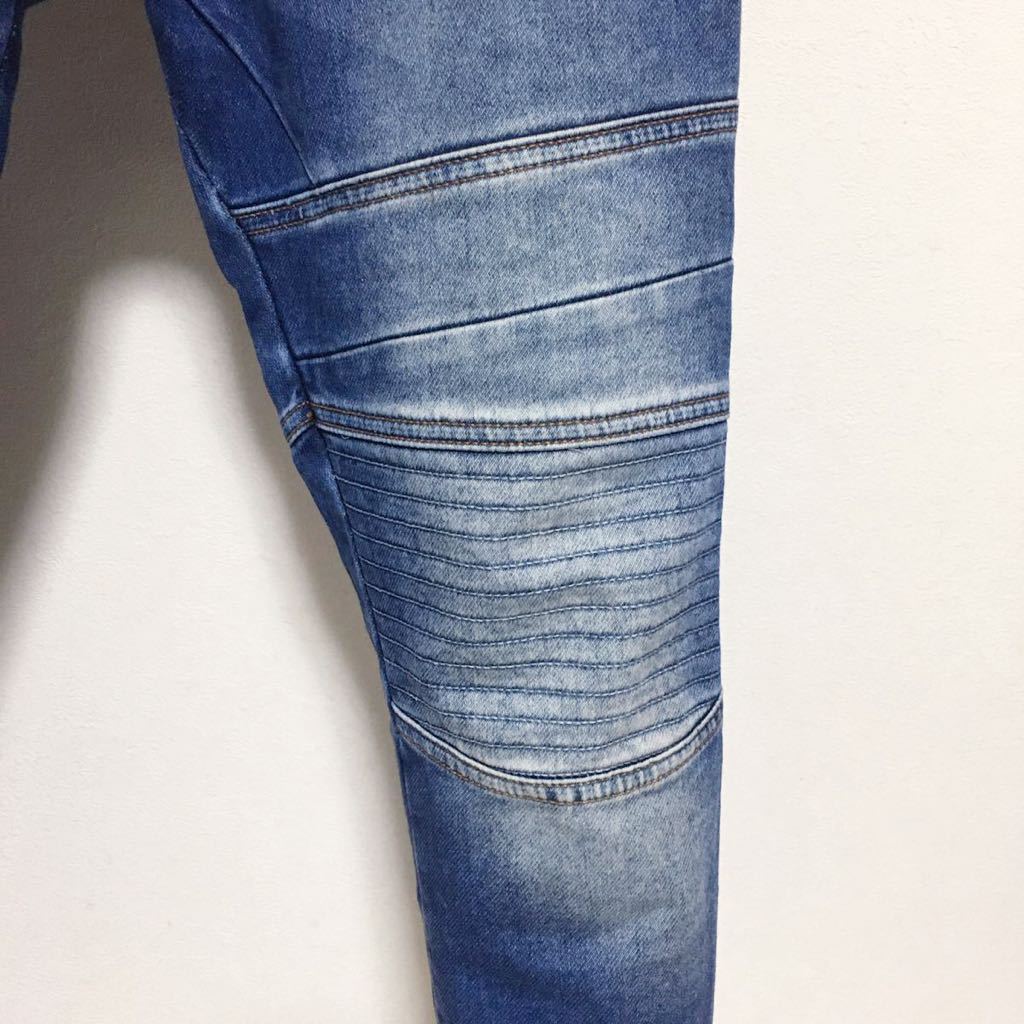 柔らか素材 ZARA MAN バイカー ジョガーパンツ スウェットデニム 送料 