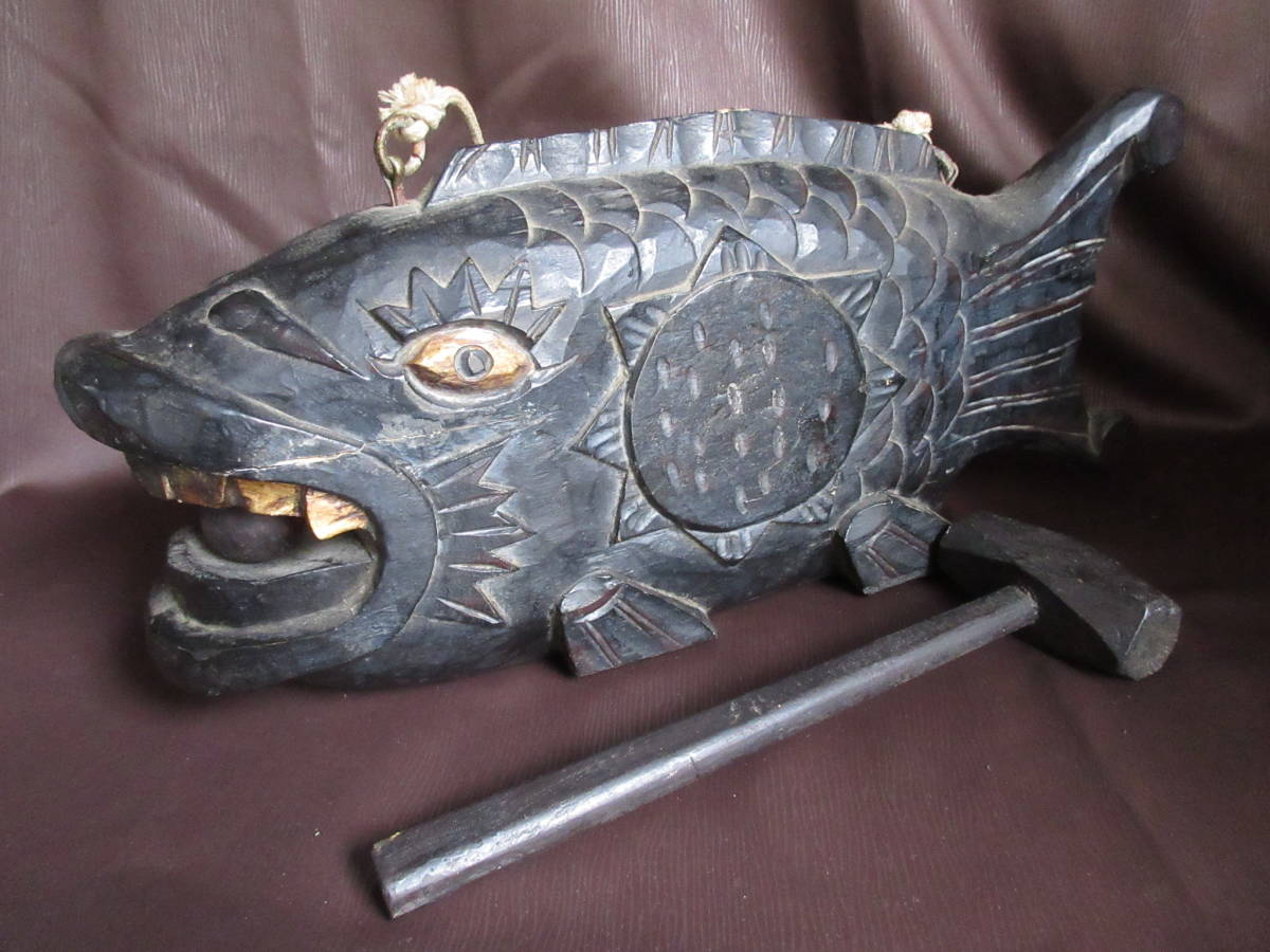 魚鼓 魚板時代物 古道具 時代物 【公式通販】