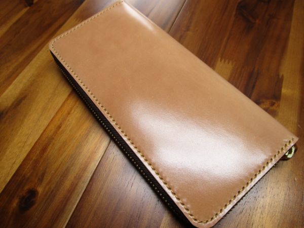  本日限定価格 長財布 レーデルオガワ ナチュラル コードバン 手縫い ラウンドファスナー エイジング 栃木レザー 革 生成り ハンドメイド(長財布（小銭入れあり）)｜売買されたオークション 長財布（小銭入れあり）