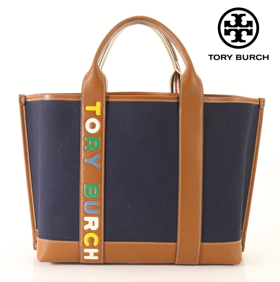 □1円□未使用□トリーバーチ□ロゴ□キャンバス トート バッグ 