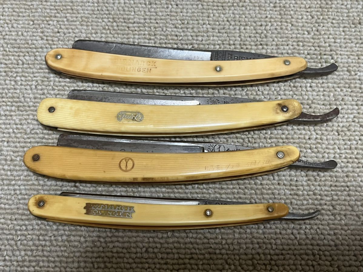 理美容品 理容 カミソリ 剃刀 レザー まとめ 4本 Y17 海外発送River 