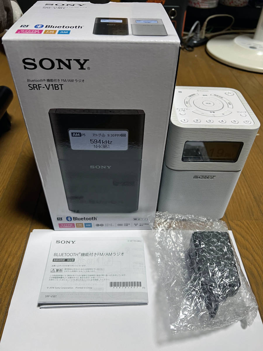 SONY BluetoothツキFM/AMラジオ SRF-V1BT(W) ☆新同☆ SONY SRF-V1BT