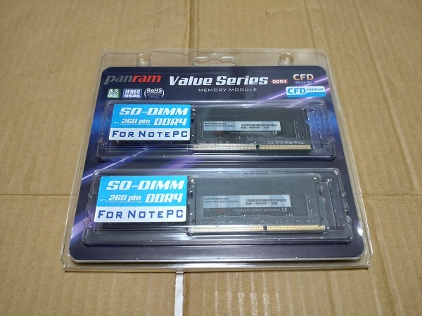  CFD Panram ノートPC用メモリ DDR4-2666Mhz 8GB&times;2枚 16GB W4N2666PS-8G(SO-DIMM)｜売買されたオークション情報、yahooの商品情報をアーカイブ公開 - オークファン DIMM