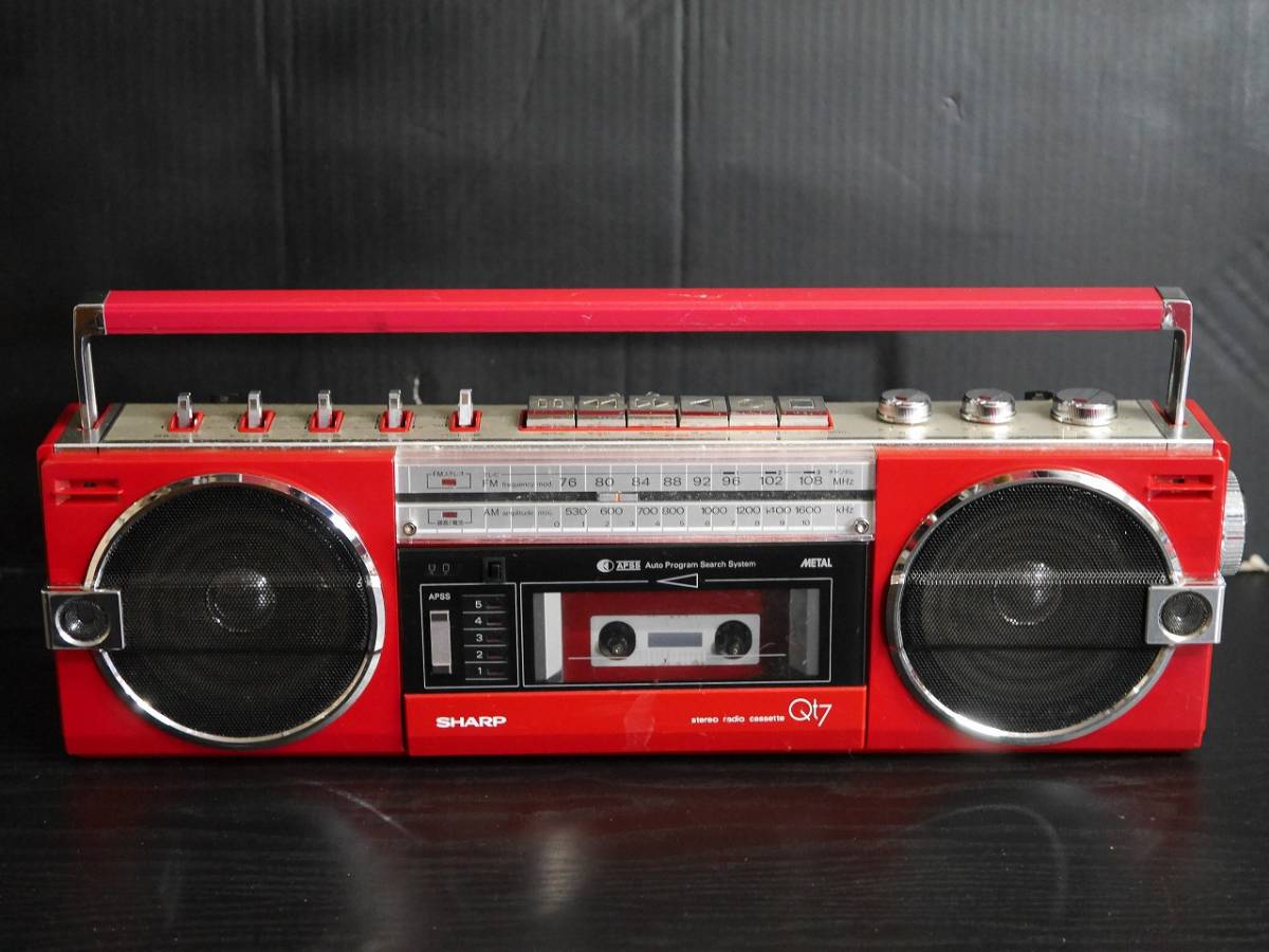 昭和レトロ SHARP QT-7(R) レッド FM/AM 2バンドラジオ 昭和レトロ SHARP QT-7(R) レッド FM/AM 2バンドラジオステレ