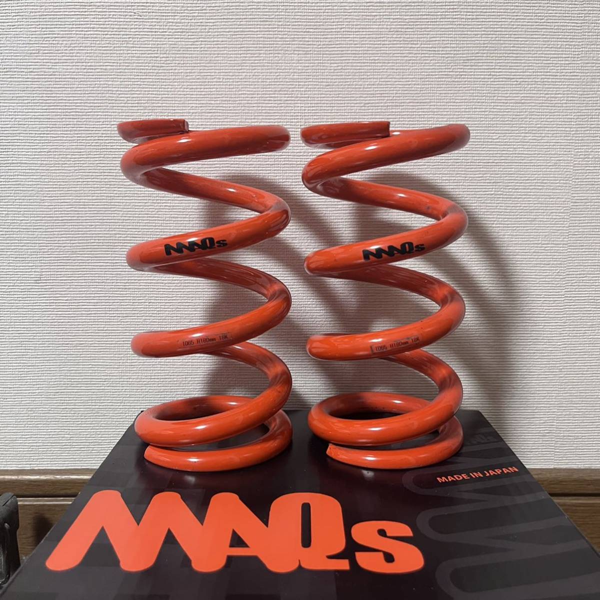 MAQS ID65 | 直巻スプリング 2本セット 車高調 H180mm 直巻バネ 直