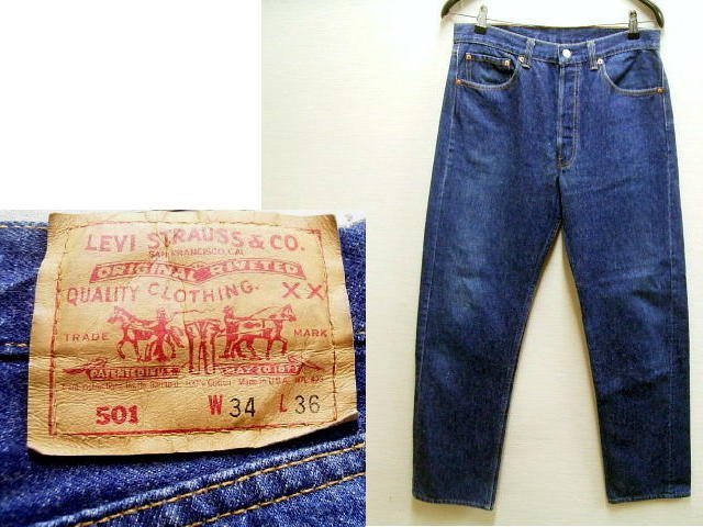 Levi's 505 80s USA製 赤タブ 内股シングル｜W34 L30 90's Levi's 505
