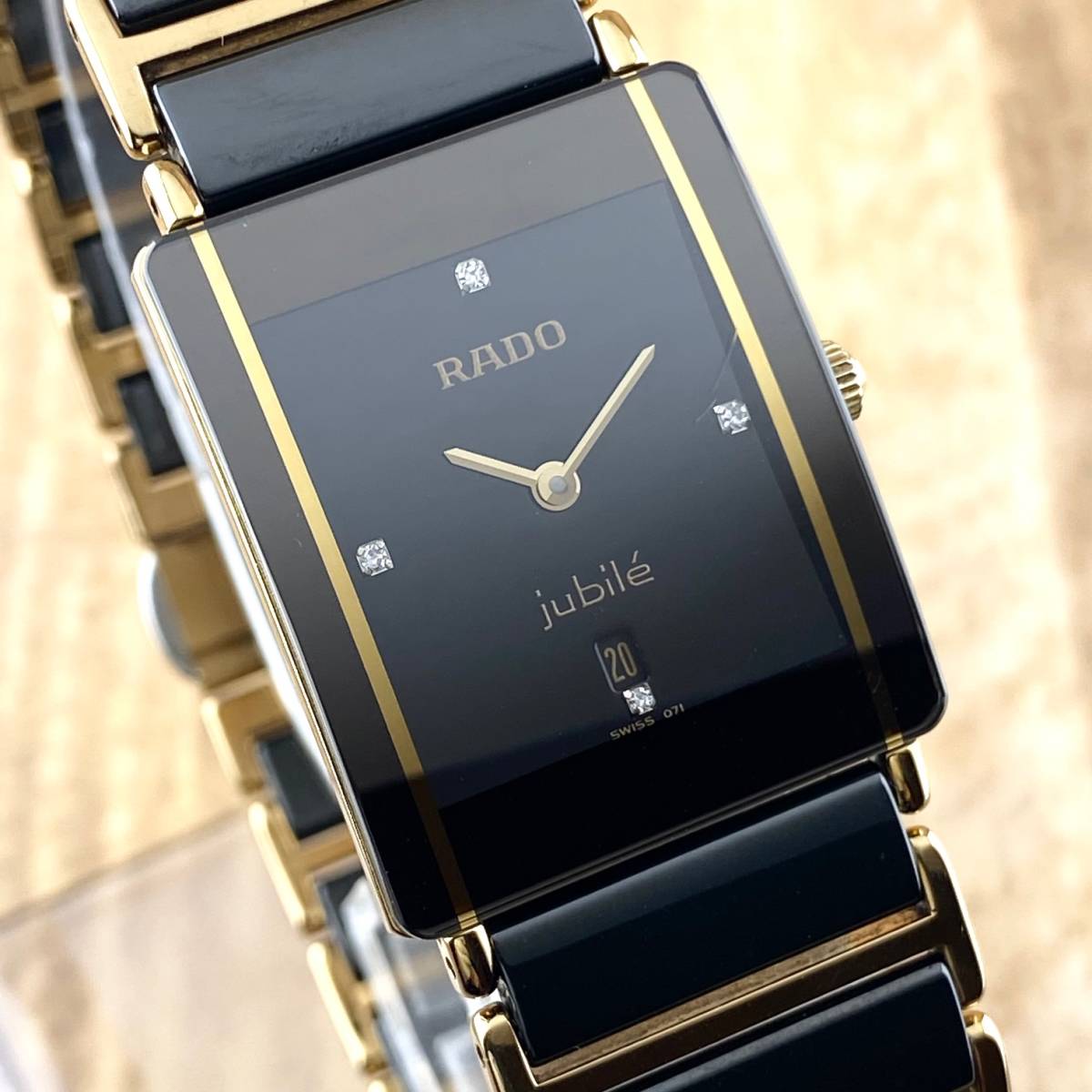 1円〜】RADO ラドー 腕時計 メンズ レディース兼用 4Pダイヤ 