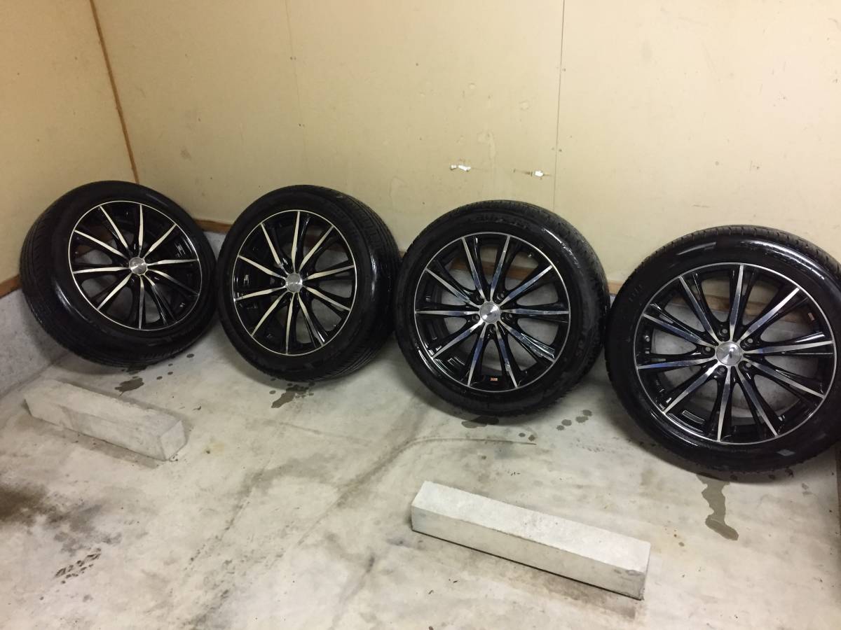 【最安値，新品】 225/50R18 Weds レオニスホイールサマータイヤ ACR55Wエスティマ装着(ラジアルタイヤ)｜売買されたオークション情報、yahooの商品情報をアーカイブ公開 - オークファン 5穴