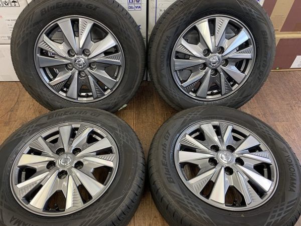 §日産 C27前期 セレナ ｅ-Power純正 15X5.5J+45 114.3-5H ヨコハマ 195/65R15(195/65-15)夏用中古 C27/C26/C25/C24 等 NISSAN