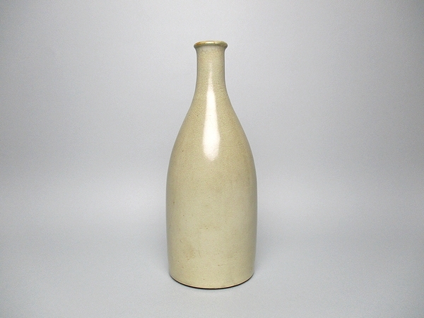 龍窯　舜陶　花瓶　新品未使用 龍窯 瀬戸赤津焼 加藤舜陶作 灰釉花生 共箱入未使用品 栞付き 舜陶の