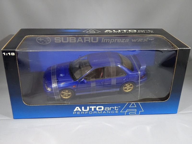 未開封】AUTO art オートアート 1/18 SUBARU Impreza WRX (BLUE) GC8 
