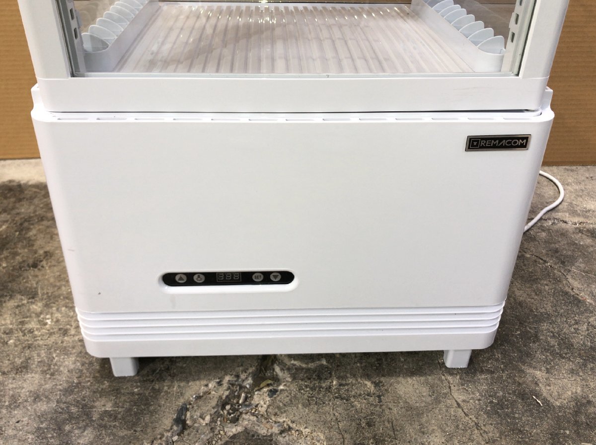 レマコム 4面ガラス冷蔵ショーケース R4G-63SLW 63L REMACOM