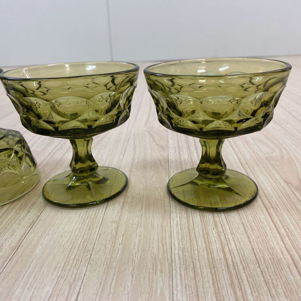 136 Noritake ノリタケ 氷コップ 昭和レトロ グリーン ヤングカラー