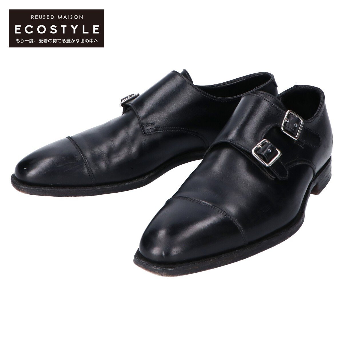 驚きの破格値，定番 1円 CROCKETT&JONES クロケット＆ジョーンズ レザー ダブルモンクストラップシューズ 5E ブラック メンズ(6インチ以下)｜売買されたオークション情報、yahooの商品情報をアーカイブ公開 - オー 靴
