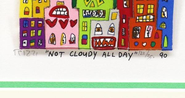 真作】【WISH】ジェームス・リジィ James Rizzi「NOT CLOUDY ALL DAY