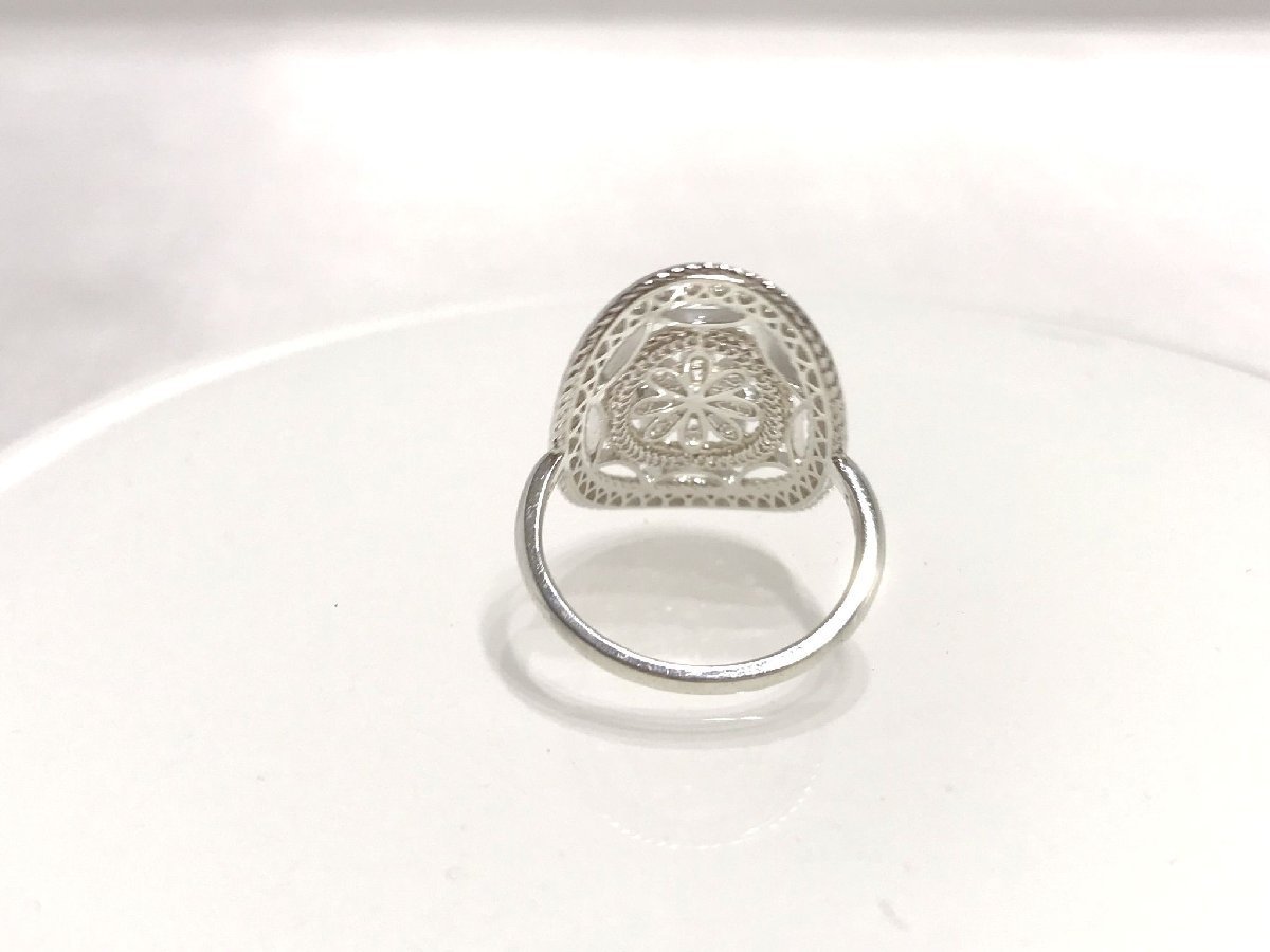 □【YS-1】アガット agete □ 透かし フラワー 花 指輪 リング □ 11号