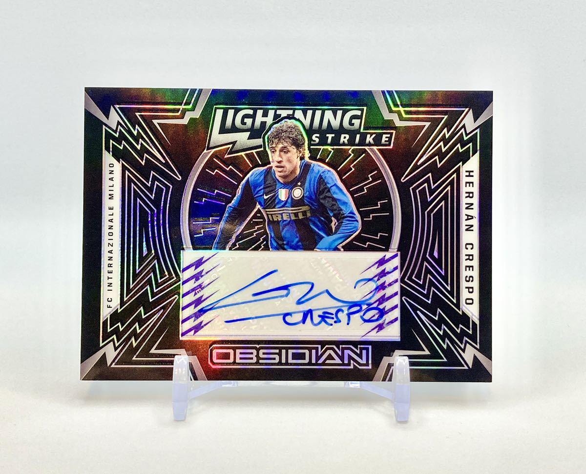 【大得価，人気セール】 50枚限定 クレスポ 2021-22 Panini Obsidian soccer Lighting Strike Auto HERAN CRESPO INTER MILAN 直筆サイン(シングルカード)｜売買されたオークション情報、yahooの商品情報をアーカイブ公開 - オークファン シングルカード