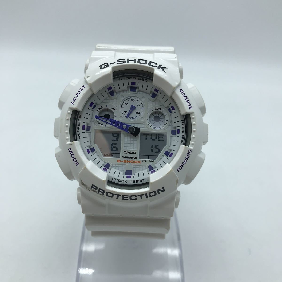 CASIO カシオ G-SHOCK Gショック GA-100A デジアナ 腕時計 白 ホワイト 