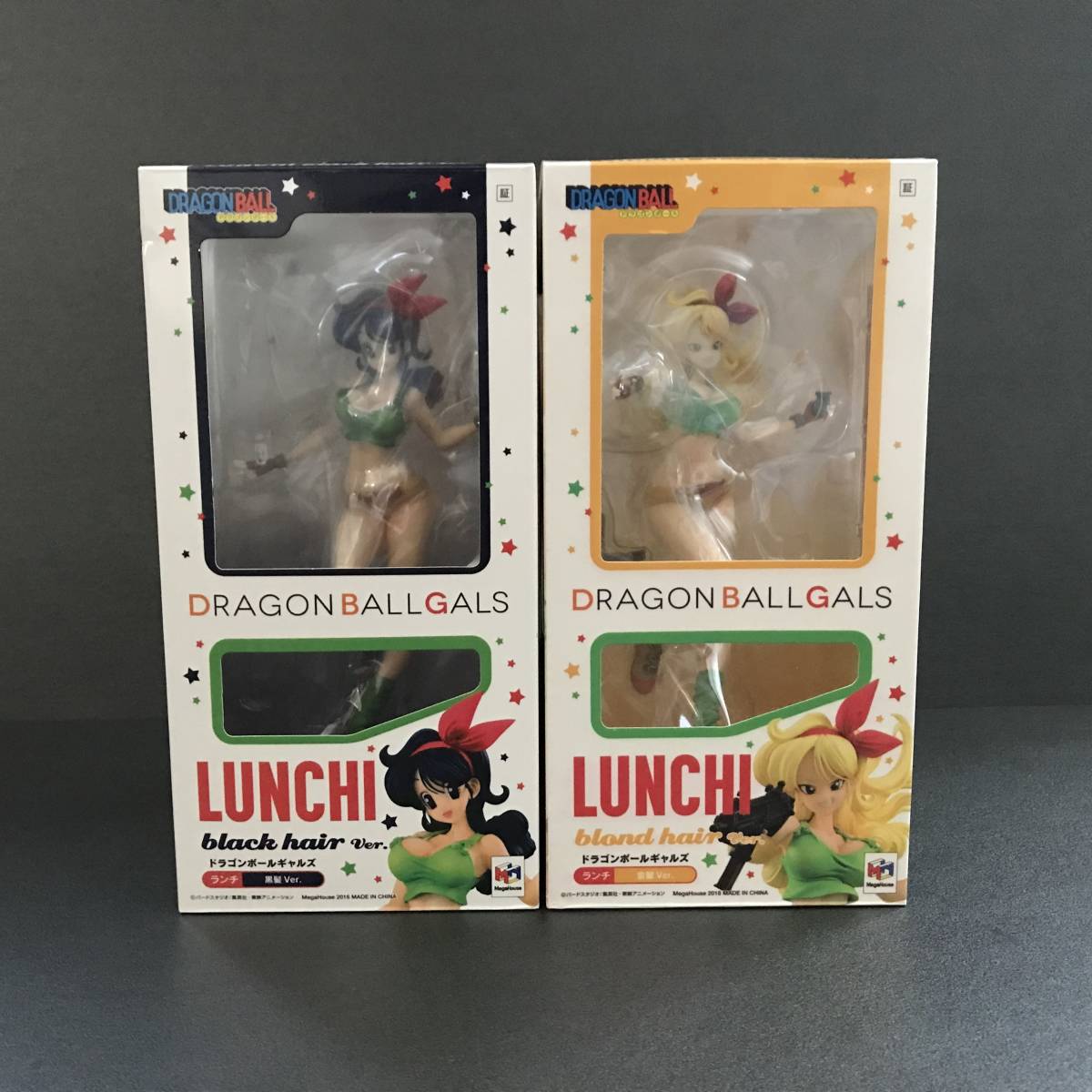 【訳あり】ドラゴンボールギャルズ ランチ 黒髪Ver. ブロンドVer.セットドラゴンボール フィギュア メガハウス2016