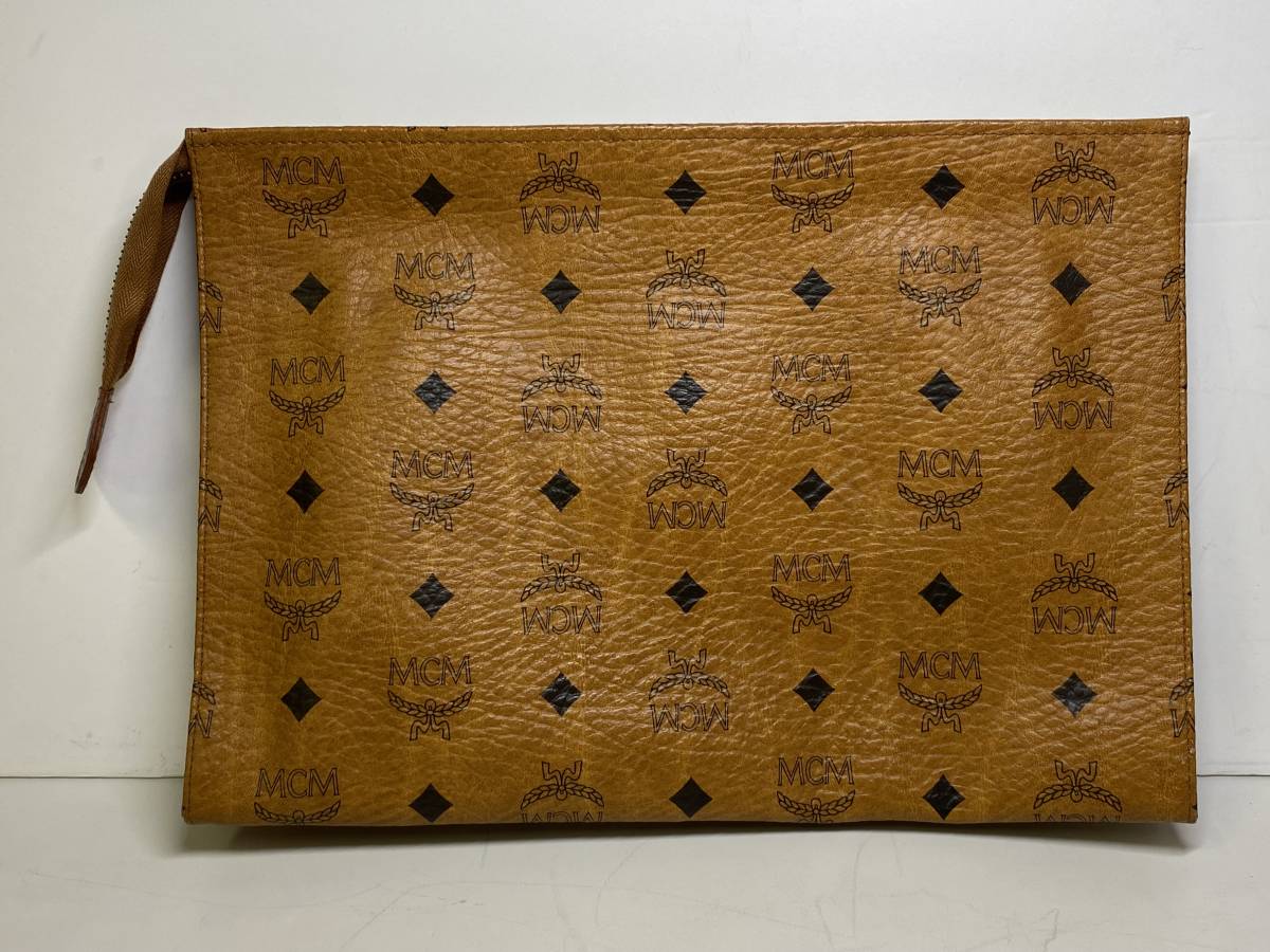 M090705 MCM セカンドバッグ クラッチバッグ 茶 M090705MCMセカンド