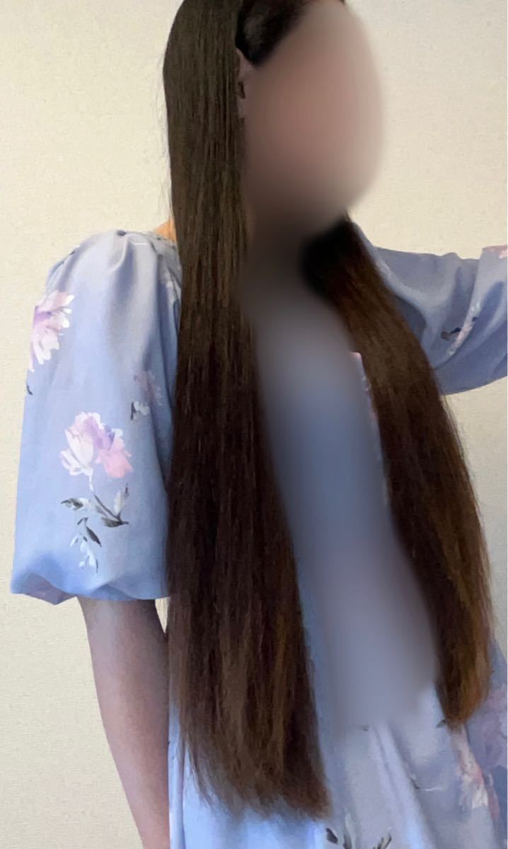 髪束 黒髪 日本人 髪の毛 日本人女性 160g ヘア ヘアドネーション 髪 髪