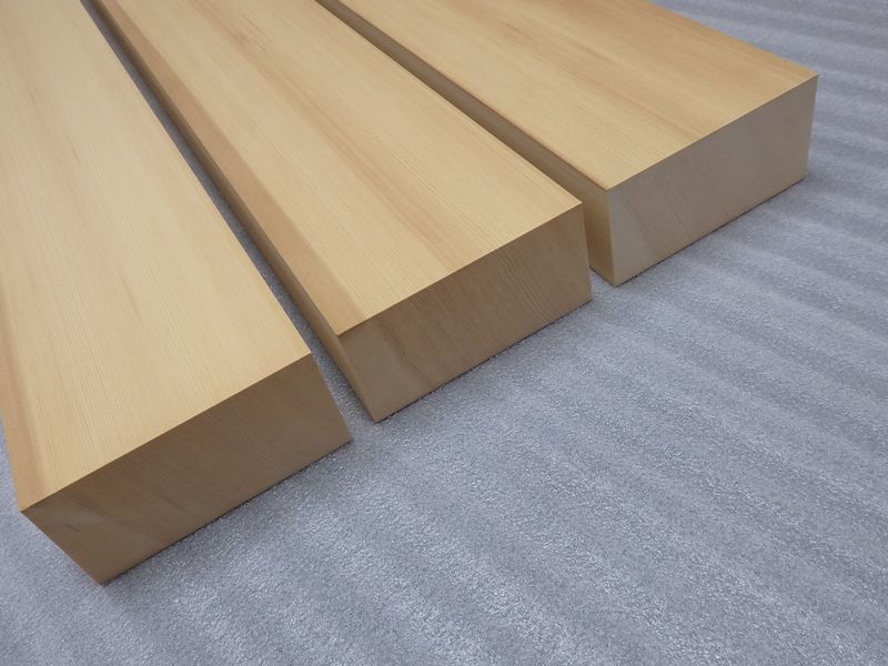 木曽檜／木曽ひのき 柾目材 共木3枚セット 770mm
