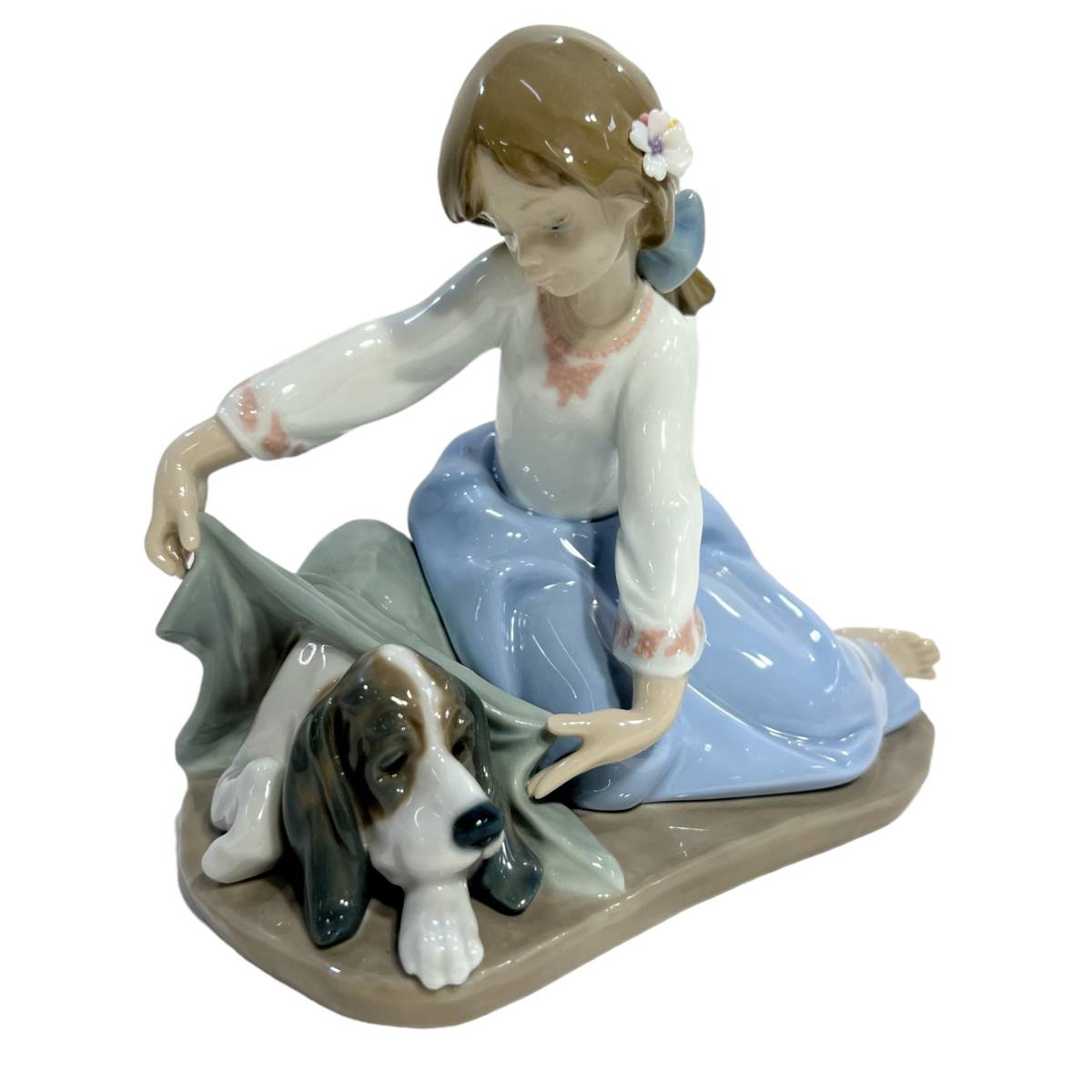 AMK204【神奈川県厚木市発・美品】【LLADRO◇リヤドロ】『風邪をひか