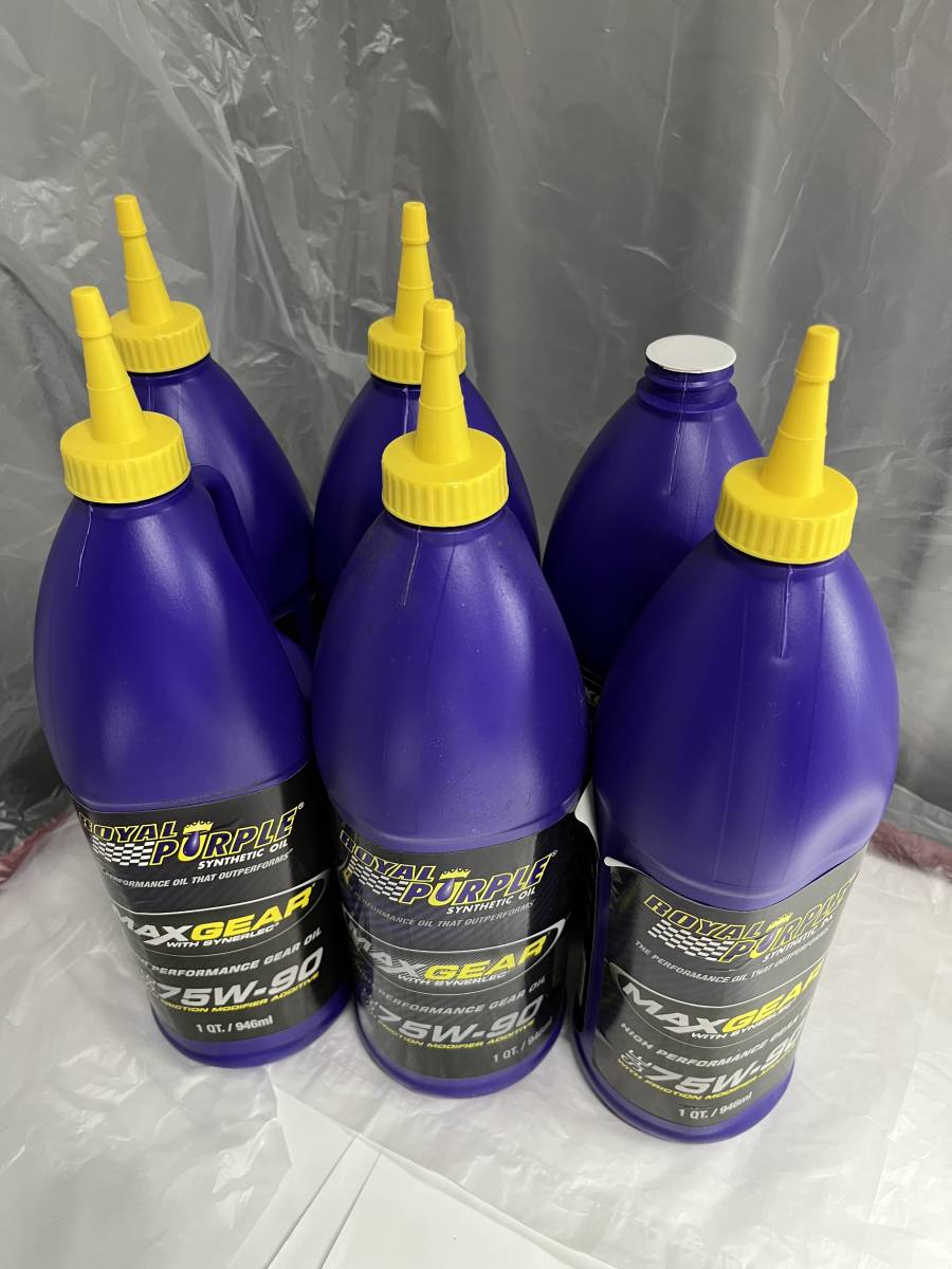 全国無料，豊富な ロイヤルパープルオイル ROYAL PURPLE OIL MAXGEAR 75W&mdash;90 1QT/946ml 6本セット ハーレー エボ ダイナ ローライダー(ミッションオイル、ギアオイル)｜売買されたオークション情報、yahooの商品情報を ミッションオイル、ギアオイル