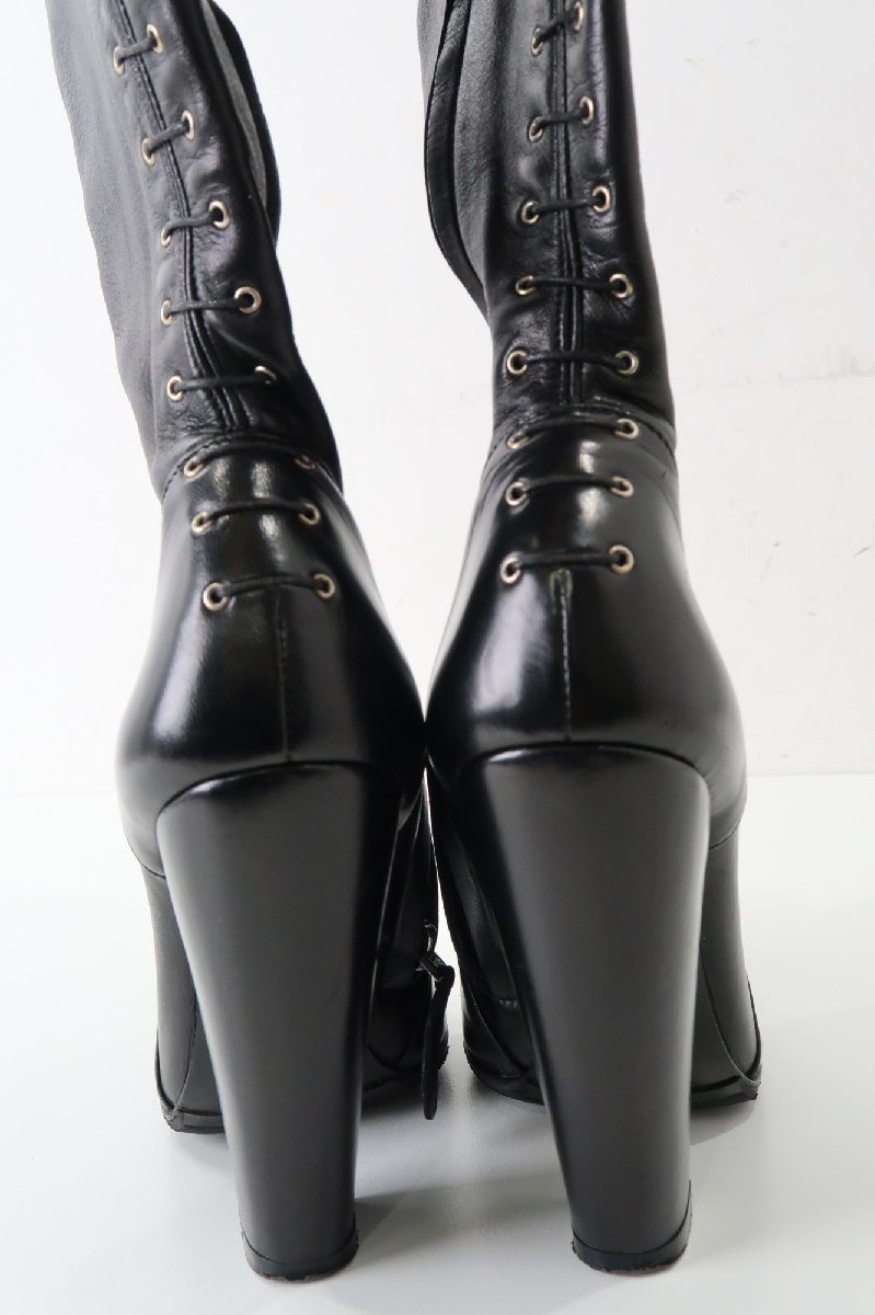 美品 ジバンシー GIVENCHY ロングブーツ ニーハイブーツ ブラック ラム