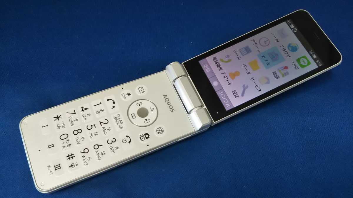 softbank SHARP AQUOS NP601SH ピンク かんたんケータイ ガラホ 利用
