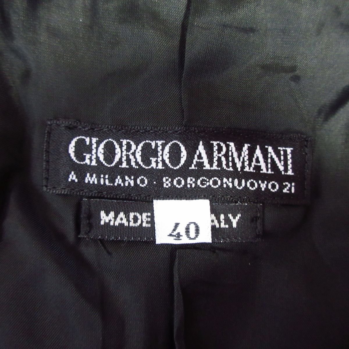 ジャケット・アウター GIORGIO ARMANI A MILANO BORGONUOVO 21 ジョルジオアルマーニ ラム レザージャケット メンズ ブラック BORGO21