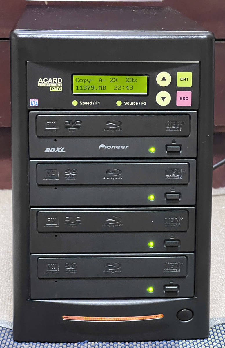 ACARD DVD・BDデュプリケーター PioneerBDx4+HDD⁄動作品・証拠ビデオ有