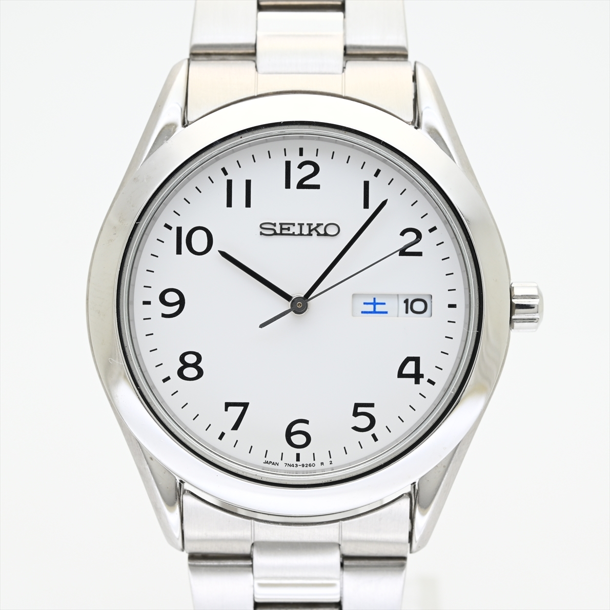 SEIKO 腕時計 電池交換済 SPIRIT クォーツ セイコー 純正SSベルト 