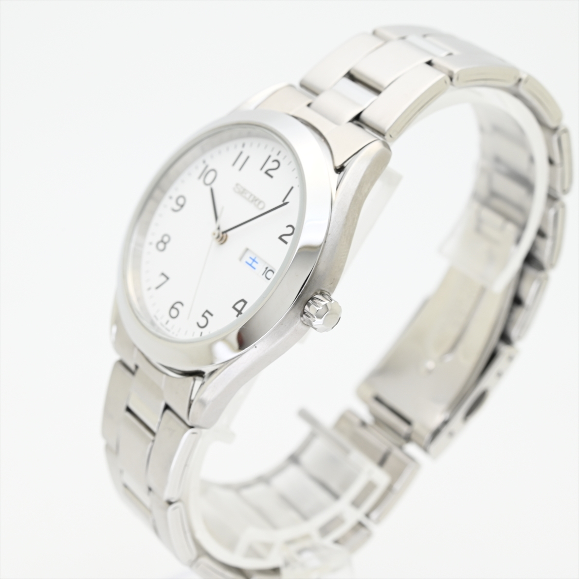 SEIKO 腕時計 電池交換済 SPIRIT クォーツ セイコー 純正SSベルト 