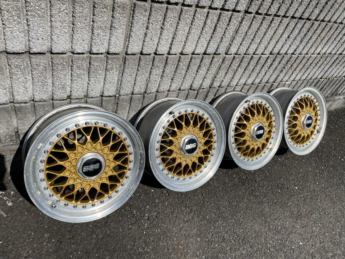 赤字超特価，低価 目立つガリ傷無し 軽自動車のローダウン爪折り車にドンピシャ PCD加工無し のＢＢＳ BBS RS 15X6.5J＋35 40 PCD100(社外品)｜売買されたオークション情報、yahooの商品情報をアーカイブ公開 - オーク 4穴