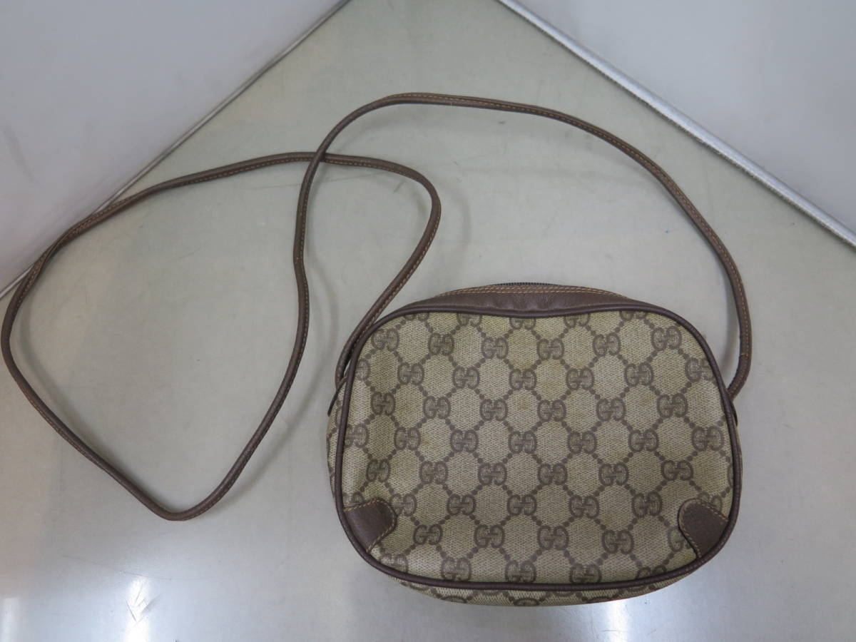 △♪GUCCI グッチ GG柄 PVC ショルダーバッグ