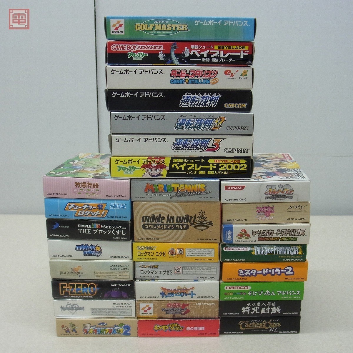 GBA ゲームボーイアドバンス ポケモン 不思議のダンジョン 赤の救助隊/逆転裁判/ロックマン エグゼ等 計30本 大量セット 箱付 現状品【20