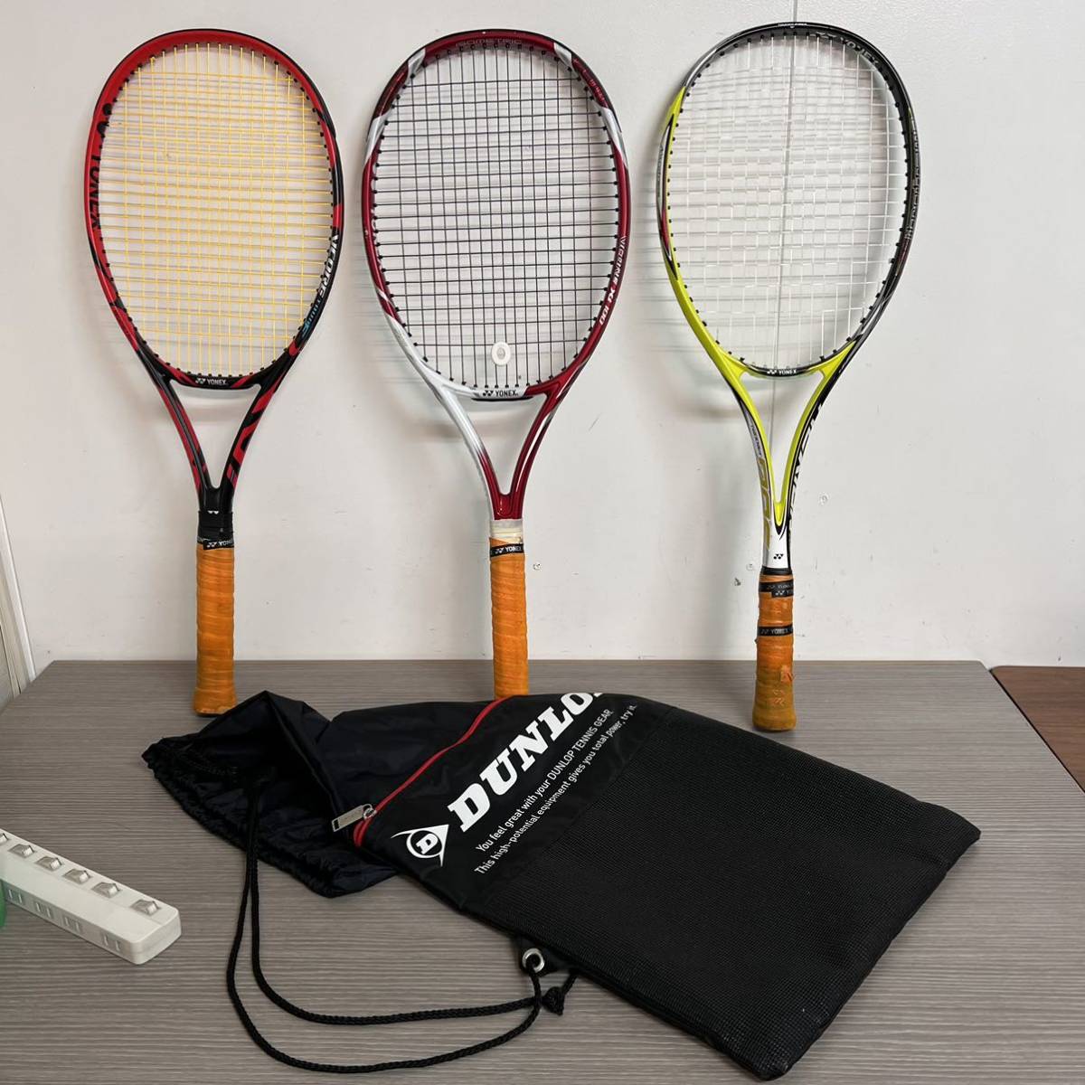 管3735テニスラケット YONEX 3点セット VCORE Xi 100/VCORE TOUR F