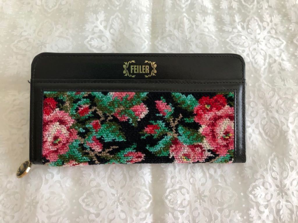 ☆中古美品☆ FEILER フェイラー 長財布 花柄 シュニール織 2026年最新 
