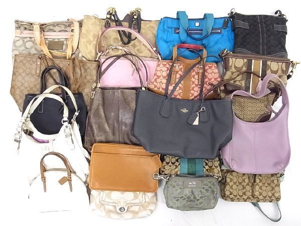 【品質保証，新作】 1円 COACH コーチ シグネチャー キャンバス レザー 等 トートバッグ ハンドバッグ ショルダーバッグ 20点セット まとめ売り AC9500クZ(トートバッグ)｜売買されたオークション情報、yahooの商品情 かばん、バッグ