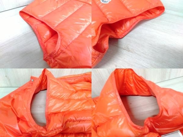 タグあり】 MONCLER モンクレール ダウンベスト オレンジ SIZE:3 L