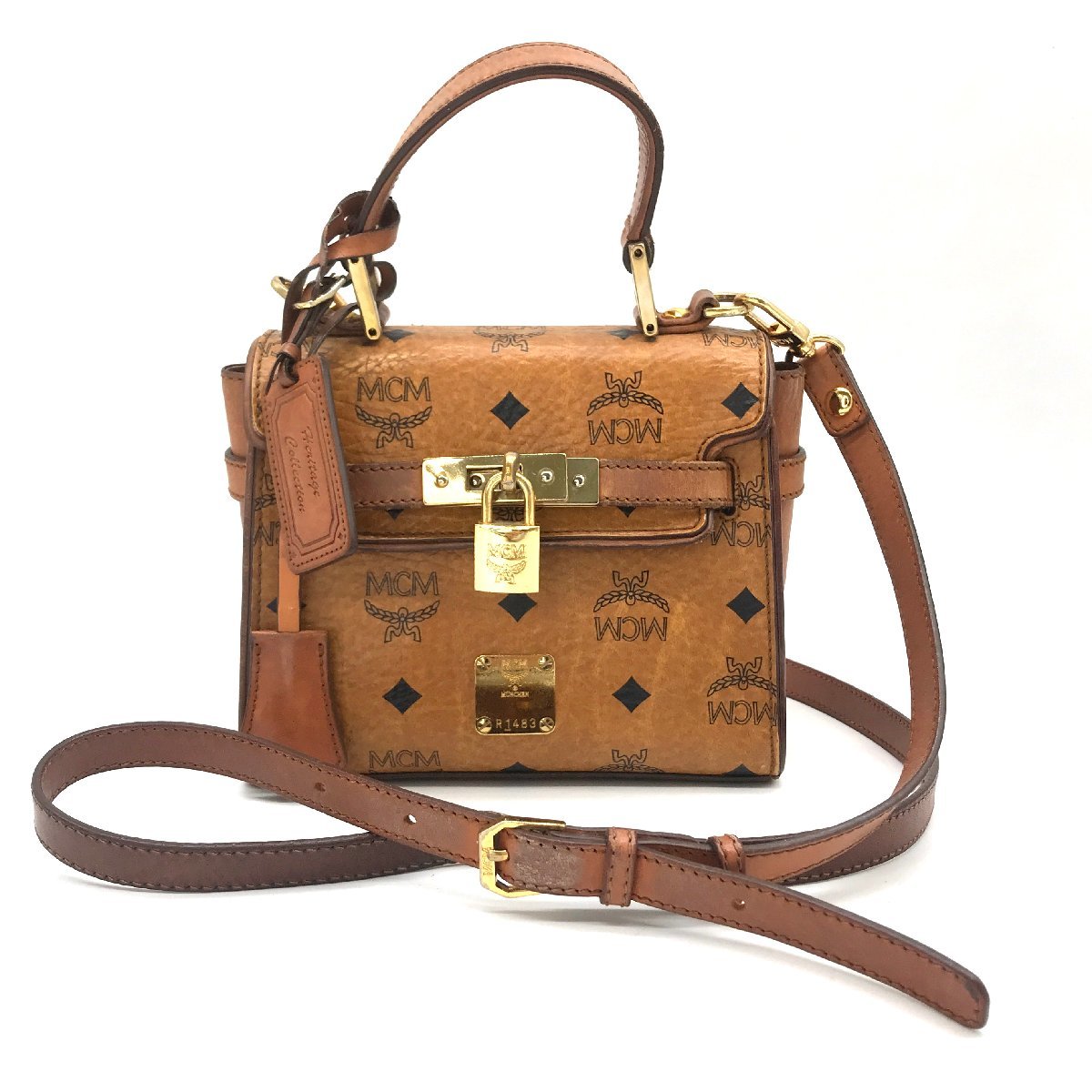  1円 MCM エムシーエム ロゴ 総柄 ケリー型 2WAY ハンド バッグ キャメル M6028(かばん、バッグ)｜売買されたオークション情報、yahooの商品情報をアーカイブ公開 - オークファン かばん、バッグ