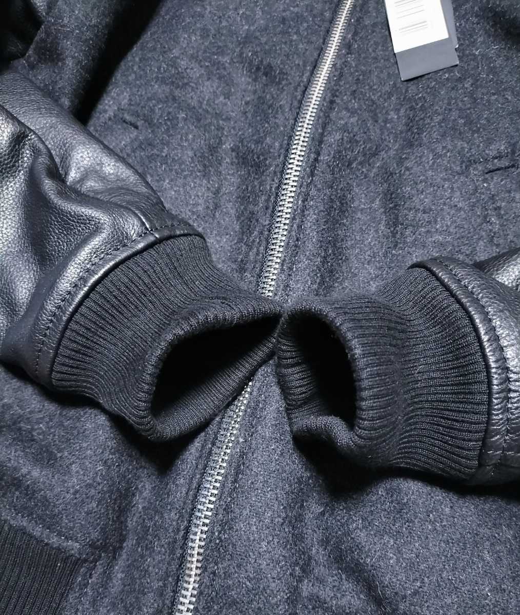 試着のみ未使用☆袖牛革』size:XS(S〜M相当) DIESEL ネイティブ柄切替 