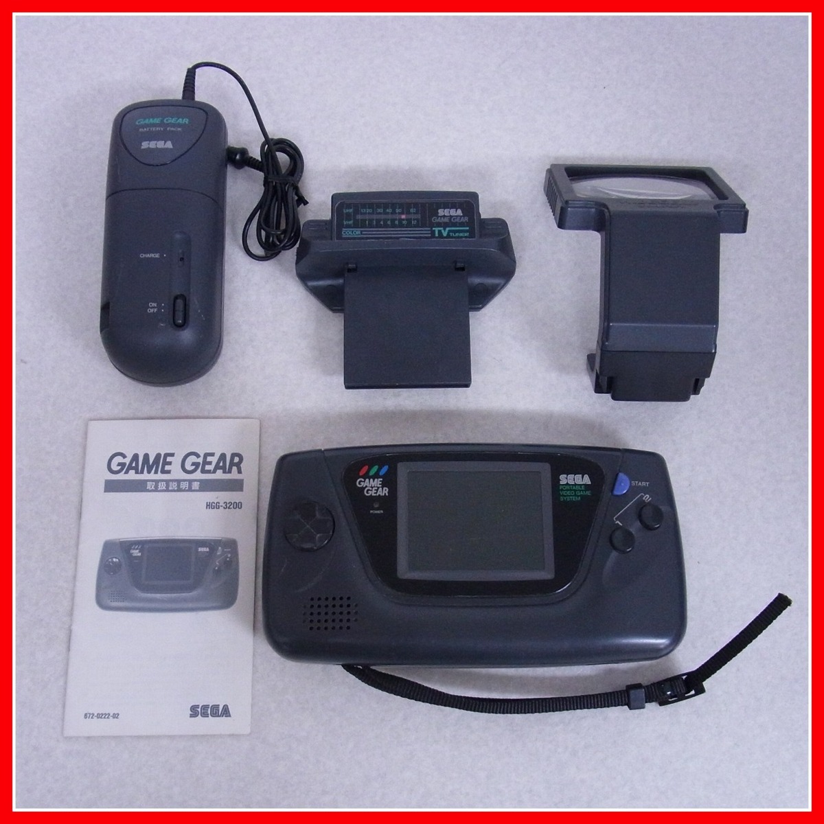 GG ゲームギア 本体 HGG-3210 ブラック + TVチューナー HGG-3001 +