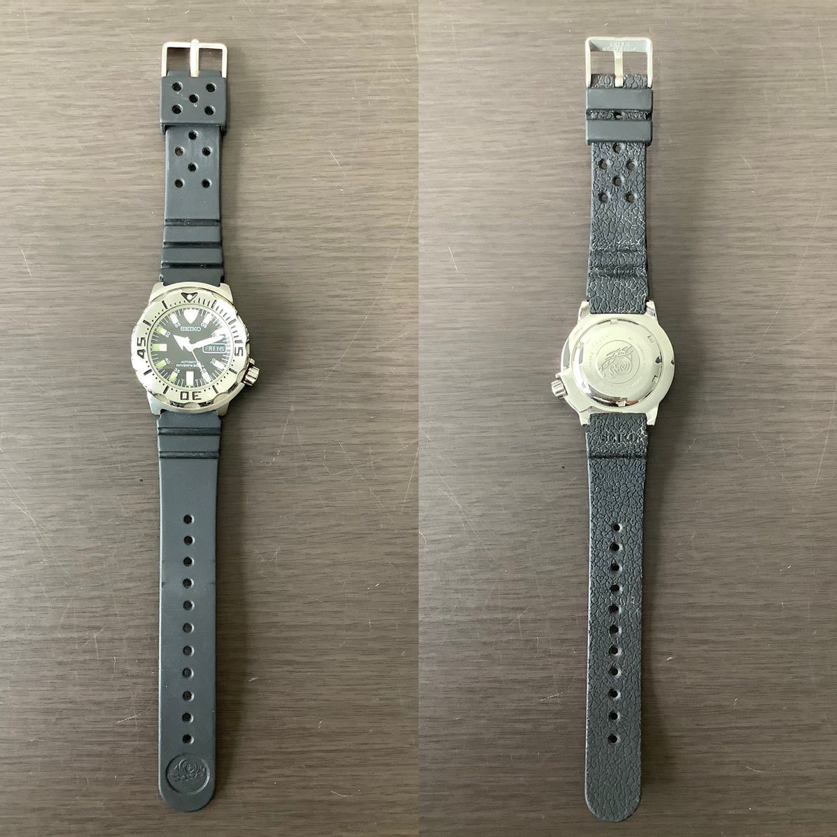 激レア SEIKO セイコー ブラックモンスター スキューバ ダイバー200M 