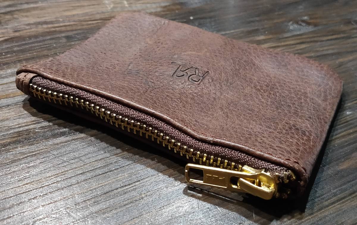 RRL 未使用 レザーコインケース ウォレット 財布 ダブルアールエル ビンテージ加工