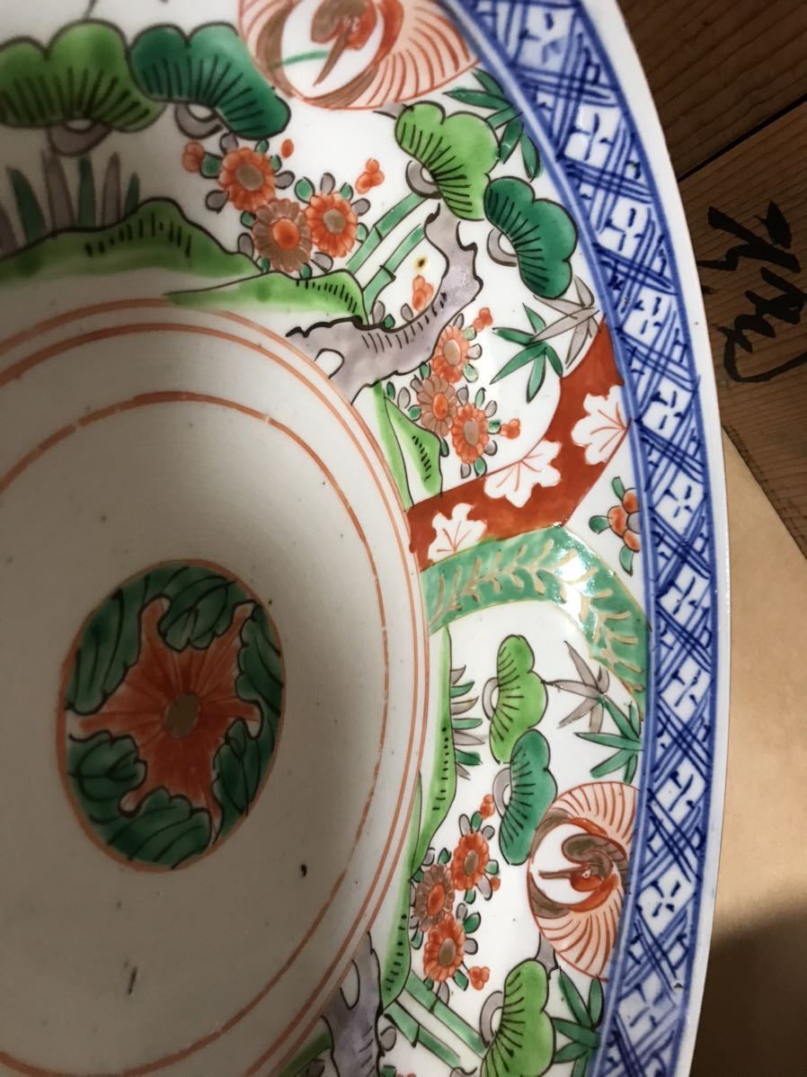 古伊万里 伊万里焼 明治時代期 丼 金彩色絵 染錦 丼鉢 深鉢 骨董品