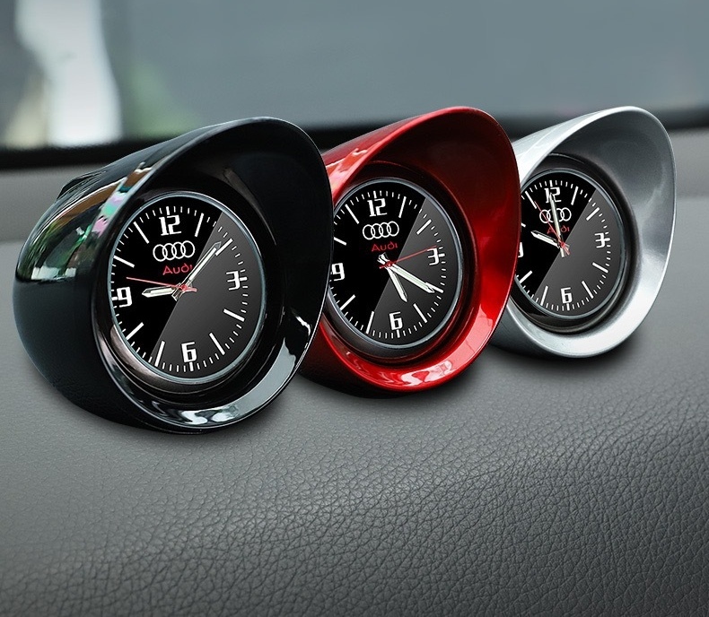 アウディ AUDI 車載用 クオーツ時計 インテリア 蓄光 さす針夜光 A3 A4  