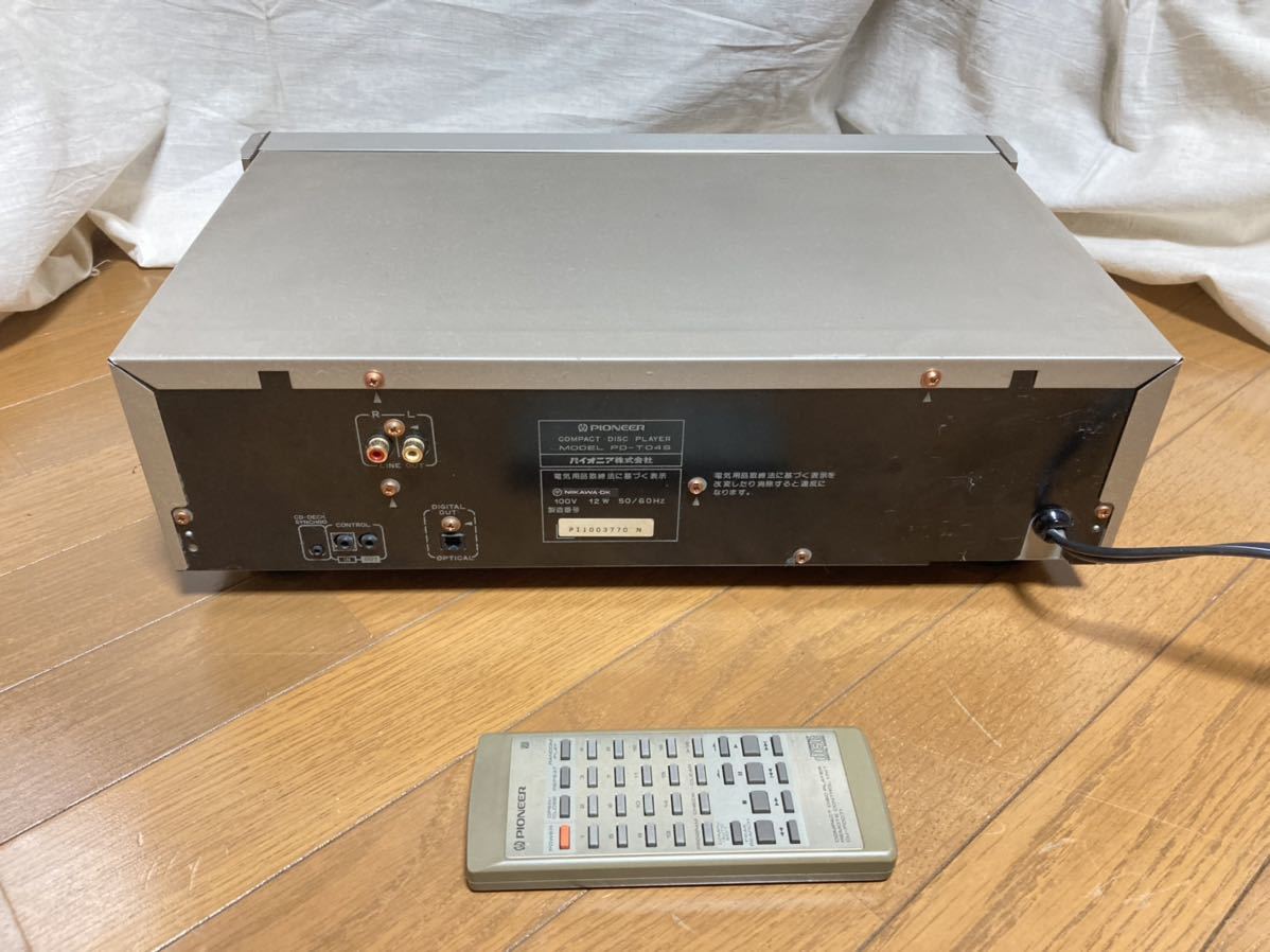 Pioneer パイオニアCDプレーヤー PD-T04S リモコン付き CU-PD071 Pioneer CDプレーヤー パイオニア 訳アリ品 Pioneer／パイオニアCDプレーヤーPD-T04S 無料